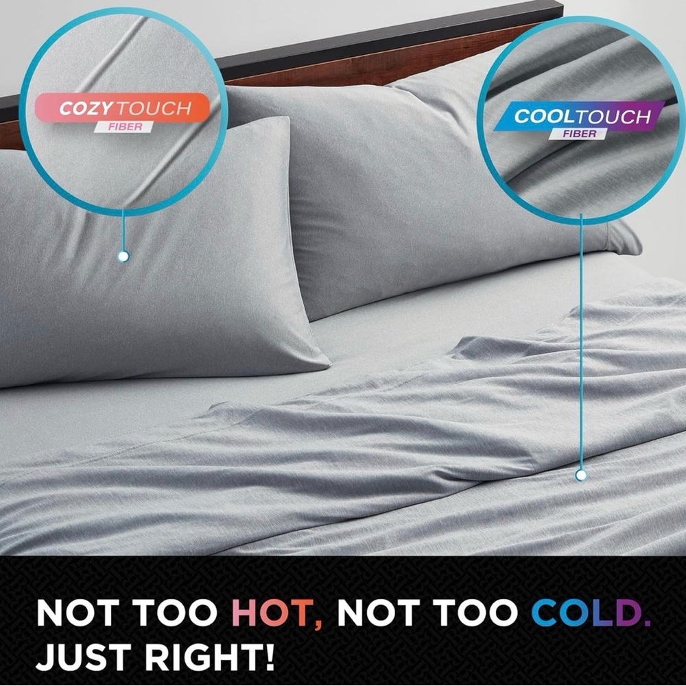 Brookstone Gray Comfort Sheet Set - Picture 4 of 8